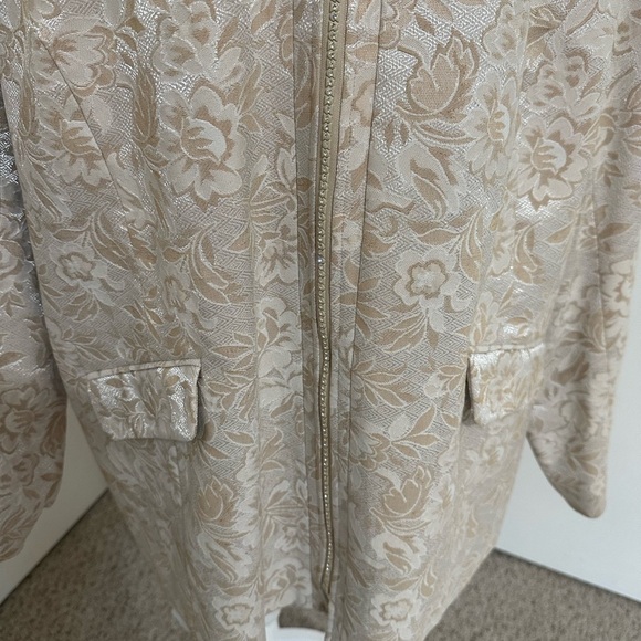 VTG 90s Bob Mackie Studio Gold Brocade Jacket sz 22W - Picture 3 of 9